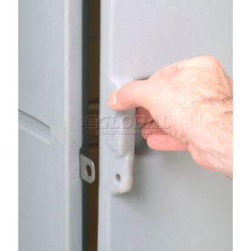 1-Tier 1 Door Modular Plastic Locker, 15"W x 15"D x 29"H, Gray, Assembled view 2
