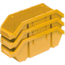 quantum plastic quickpick double hopper bin, 6-5/8"w x 12-1/2"d x 5"h, yellow Quantum Plastic Quickpick Double Hopper Bin, 6-5/8"W x 12-1/2"D x 5"H, Yellow