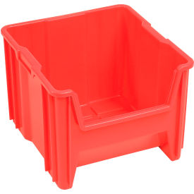 Quantum Storage Plastic Giant Hopper Bin 17-1/2"L x 16-1/2"W x 12-1/2"H Red - Pkg Qty 24 