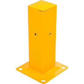 Single Rail Fixed Tubular Mounting Post 18""H  Yellow