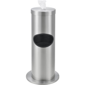 Global Industrial 670238 Global Industrial™ Floor Standing Wet Wipe Dispenser - Stainless Steel image.