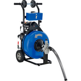 Global Industrial 670441 Global Industrial™ Drain Cleaner For 4-9" Pipe, 200 RPM, 100 Cable image.