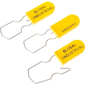 Global Industrial 670485YL Global Industrial™ Padlock Seal With Wire Hasp, Yellow, 1000/Pack image.