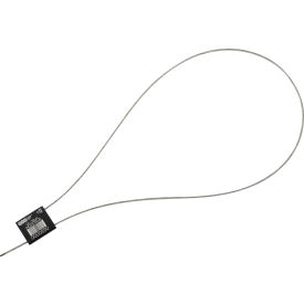 Global Industrial 670489BK Global Industrial™ Metal Cable Seal, 1/16"x24"L, Black, 50/Pack image.