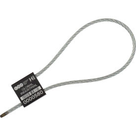 Global Industrial 670490BK Global Industrial™ Metal Cable Seal, 1/8"x12"L, Black, 50/Pack image.