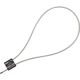 Global Industrial 670491BK Global Industrial™ Metal Cable Seal, 1/8"x24"L, Black, 50/Pack image.
