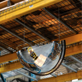 Global Industrial 670541 Global Industrial™ Half Dome Acrylic Mirror, Indoor, 18" Dia., 180° Viewing Angle image.