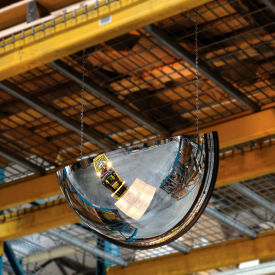 Global Industrial 670542 Global Industrial™ Half Dome Acrylic Mirror, Indoor, 26" Dia., 180° Viewing Angle image.