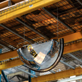 Global Industrial 670543 Global Industrial™ Half Dome Acrylic Mirror, Indoor, 36" Dia., 180° Viewing Angle image.