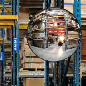 Global Industrial 670548 Global Industrial™ Round Acrylic Convex Mirror, Indoor, 30" Dia., 160° Viewing Angle image.