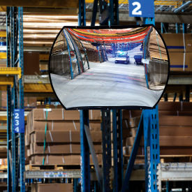 Global Industrial 670552 Global Industrial™ Roundtangular Acrylic Convex Mirror, Indoor, 24"x36",160° Viewing Angle image.