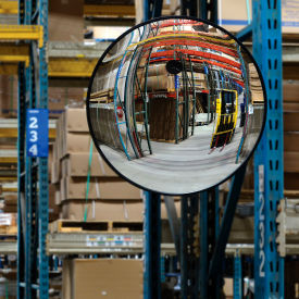 Global Industrial 670555 Global Industrial™ Round Glass Convex Mirror, Indoor, 26" Dia., 160° Viewing Angle image.
