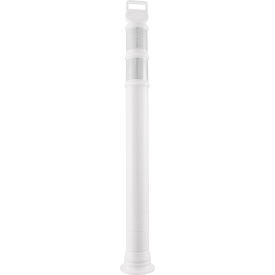 Global Industrial 670605 Global Industrial™ Portable Delineator Post w/ 3" Reflective Bands, 45"H, White image.