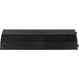 Global Industrial 1-Channel Drop Over Cable Protector, 18,000 lbs. Capacity, Black