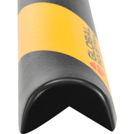 Global Industrial 670669 Global Industrial™ 90-Degree Rounded Corner Bumper Guard, Type A, 39-3/8"L, Black/Yellow image.