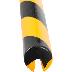 Global Industrial 670670 Global Industrial™ Edge Bumper Guard, Type B, 39-3/8"L, Black/Yellow image.