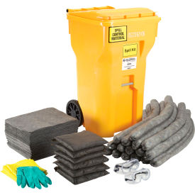 Global Industrial 670676 Global Industrial™ Universal Wheeled Spill Kit, 65 Gallon image.
