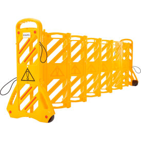 Global Industrial 670750 Global Industrial™ Extendable Mobile Barrier with Reflective Stripes, 12L image.