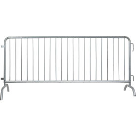 Global Industrial Steel Crowd Control Barrier 8-1/2L x 43"H Bridge Feet Galvanized 