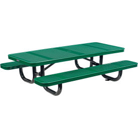 Global Industrial 694553KGN Global Industrial™ 6 Rectangular Kids Picnic Table, Perforated Metal, Green image.