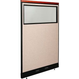 Interion Deluxe Electric Office Partition Panel with Partial Window, 48-1/4