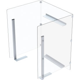 Global Industrial 695436S Global Industrial™ Clear Plastic Protective Shield For Mobile Computer PC Cart 695436 image.