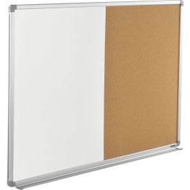 Global Industrial 695636 Global Industrial™ 48"W x 36"H Combination Board - Whiteboard/Cork image.