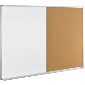 Global Industrial 695637 Global Industrial™ 72"W x 48"H Combination Board - Whiteboard/Cork image.