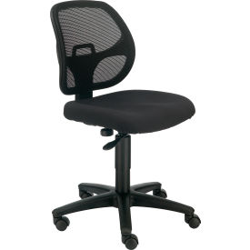 Global Industrial 695644BK Interion® Mesh Office Chair With Mid Back, Fabric, Black image.