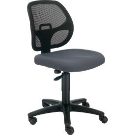 Global Industrial 695644GY Interion® Mesh Office Chair With Mid Back, Fabric, Gray image.