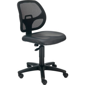 Global Industrial 695644V Interion® Mesh Office Chair With Mid Back, Vinyl, Black image.