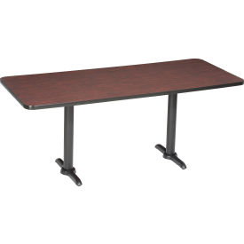 Global Industrial 695670MH Interion® Breakroom Table, 60"L x 30"W, Mahogany image.