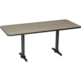 Global Industrial 695670CL Interion® Breakroom Table, 60"L x 30"W, Charcoal image.
