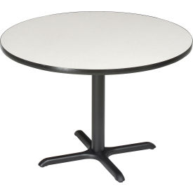 Global Industrial 695672GY Interion® 36" Round Restaurant Table, Gray image.