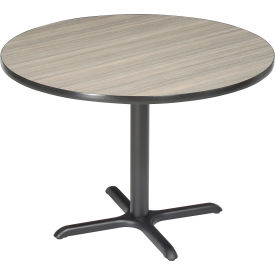 Global Industrial 695672CL Interion® 36" Round Restaurant Table, Charcoal image.