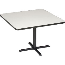 Global Industrial 695674GY Interion® 36" Square Restaurant Table, Gray image.