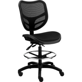 Global Industrial 695727 Interion® Armless All Mesh Stool - Black image.