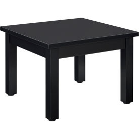 Global Industrial 695752BK Interion® Wood End Table - 24" x 24" - Black image.