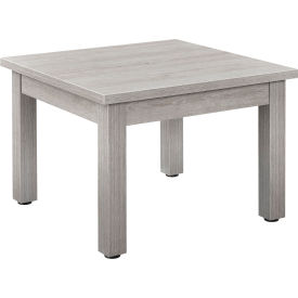 Global Industrial 695752GY Interion® Wood End Table - 24" x 24" - Gray image.