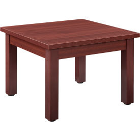 Global Industrial 695752MH Interion® Wood End Table - 24" x 24" - Mahogany image.