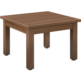 Global Industrial 695752WN Interion® Wood End Table - 24" x 24" - Walnut image.