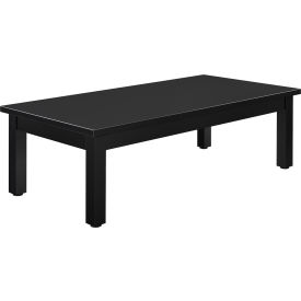 Global Industrial 695753BK Interion® Wood Coffee Table - 48" x 24" - Black image.