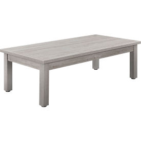 Global Industrial 695753GY Interion® Wood Coffee Table - 48" x 24" - Gray image.