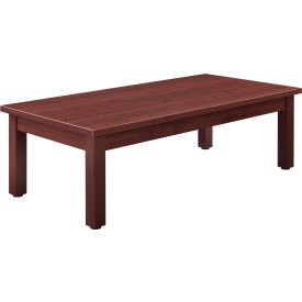 Global Industrial 695753MH Interion® Wood Coffee Table - 48" x 24" - Mahogany image.