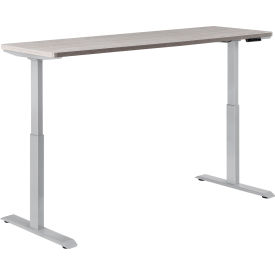 Global Industrial 695781GYGY Interion® Electric Height Adjustable Desk, 72"W x 30"D, Gray W/ Gray Base image.