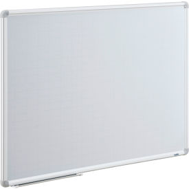 Global Industrial 695783 Global Industrial™ Magnetic Steel Dry Erase Planning Board, Aluminum Frame, 1x2 Grid, 36" x 24" image.