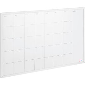 Global Industrial 695821 Global Industrial™ Steel Cubicle Calendar Whiteboard, Monthly, 24"W x 14"H image.