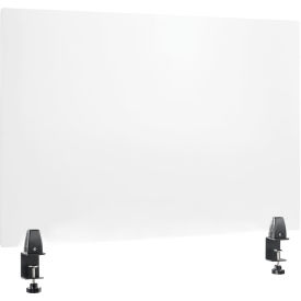 Global Industrial 695840 Interion® Mounted Clear Desk Divider, 36"W x 24"H image.