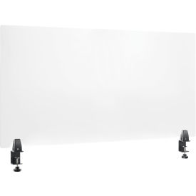 Global Industrial 695841 Interion® Mounted Clear Desk Divider, 48"W x 24"H image.