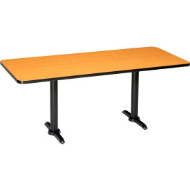 Global Industrial 695846OK Interion® Breakroom Table, 72"L x 36"W x 29"H, Oak image.